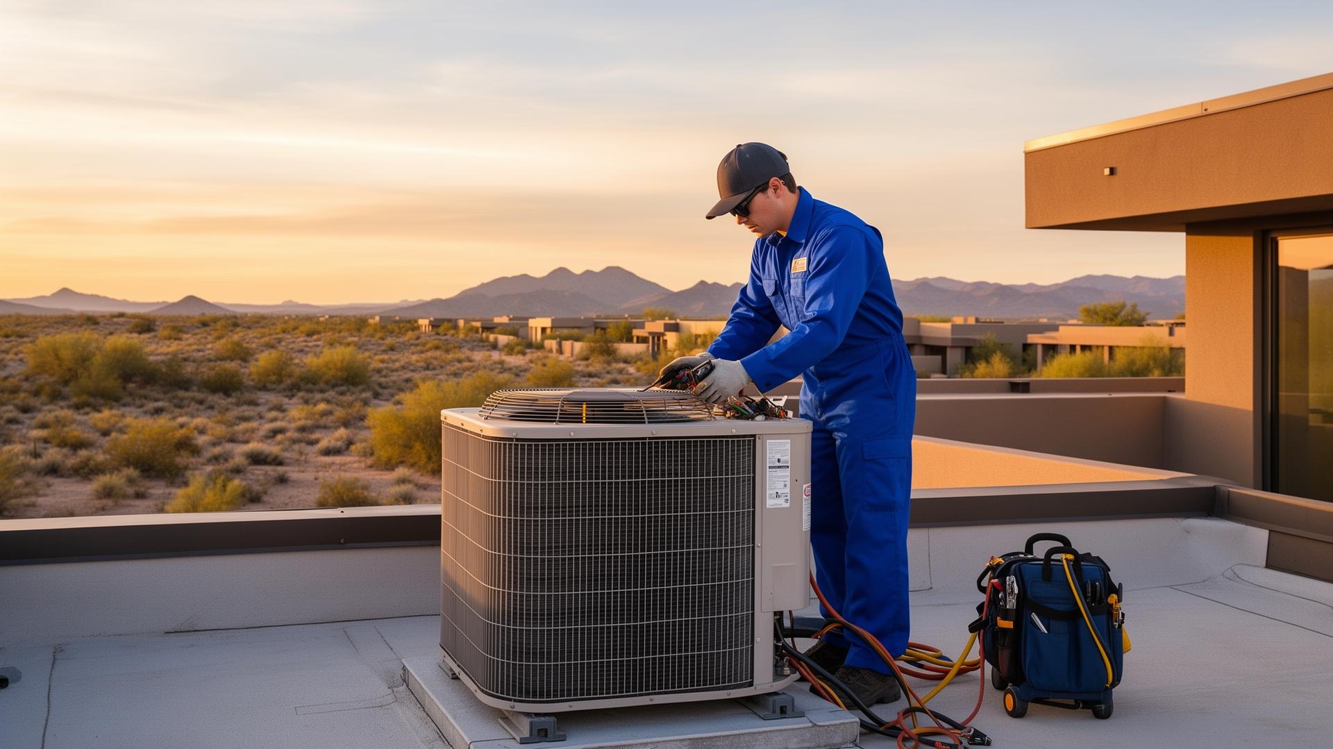 Professional heat pump repair in Mesa, AZ by HomeTown Air
